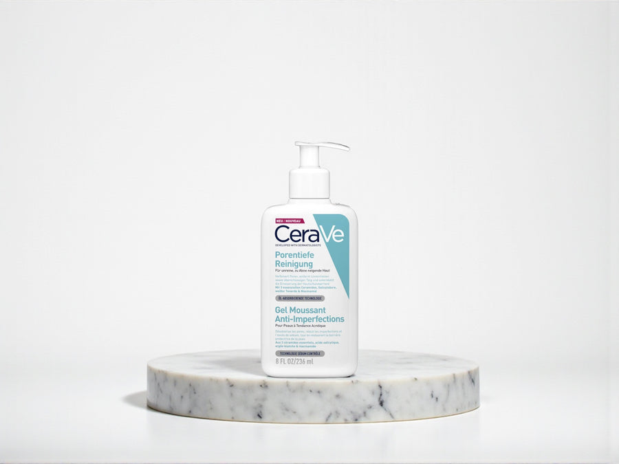 CeraVe Porentiefe Reinigung Gel – Sanftes Gesichtsreinigungsgel für unreine Haut | Entfernt Make-up & überschüssiges Fett