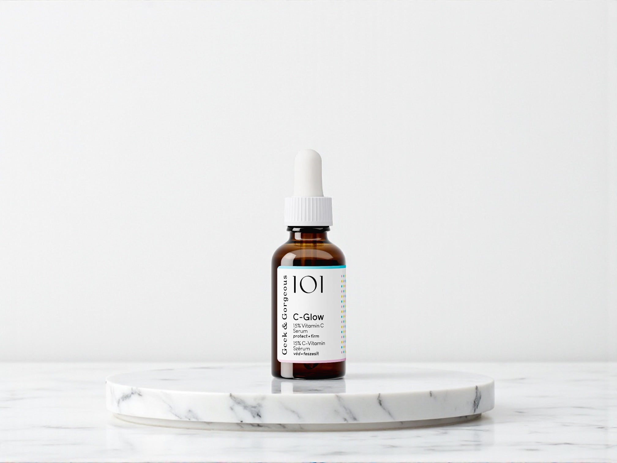 Geek & Gorgeous C-Glow Serum 30ml – 15% Vitamin C Gesichtsserum | Aufhellend, Anti-Aging & Feuchtigkeitspflege