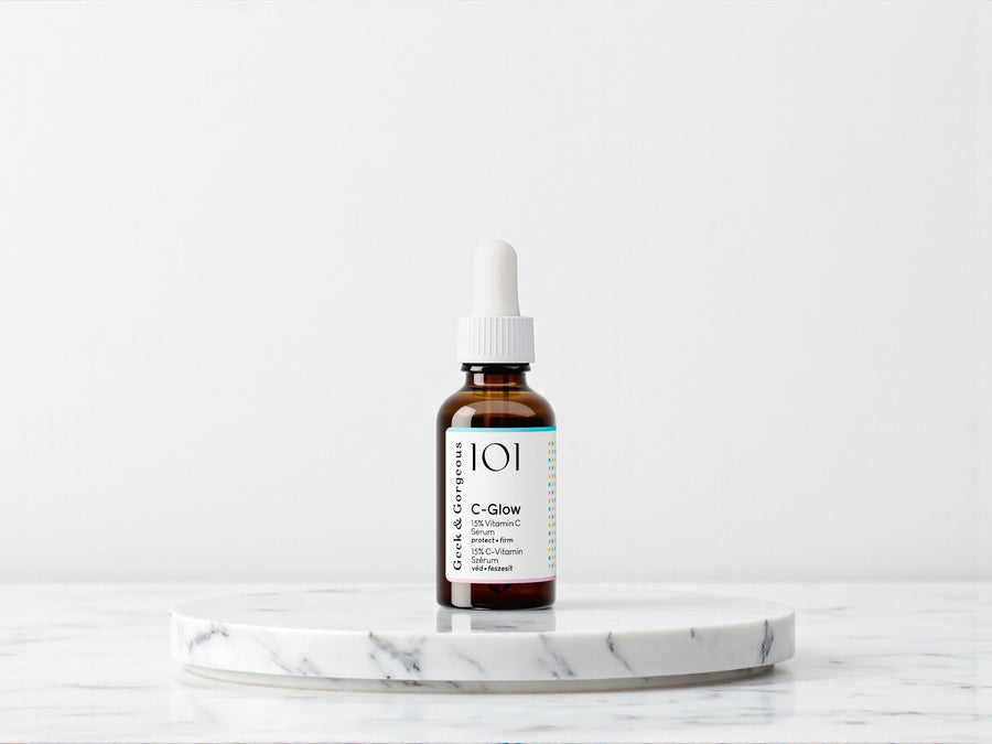 Geek & Gorgeous C-Glow Serum 30ml – 15% Vitamin C Gesichtsserum | Aufhellend, Anti-Aging & Feuchtigkeitspflege