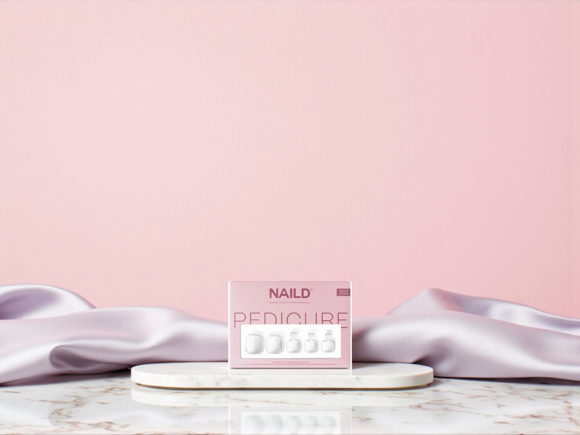 NAILD – White Toe Softgel Press-On Nails | Perfekte Pediküre in Minuten