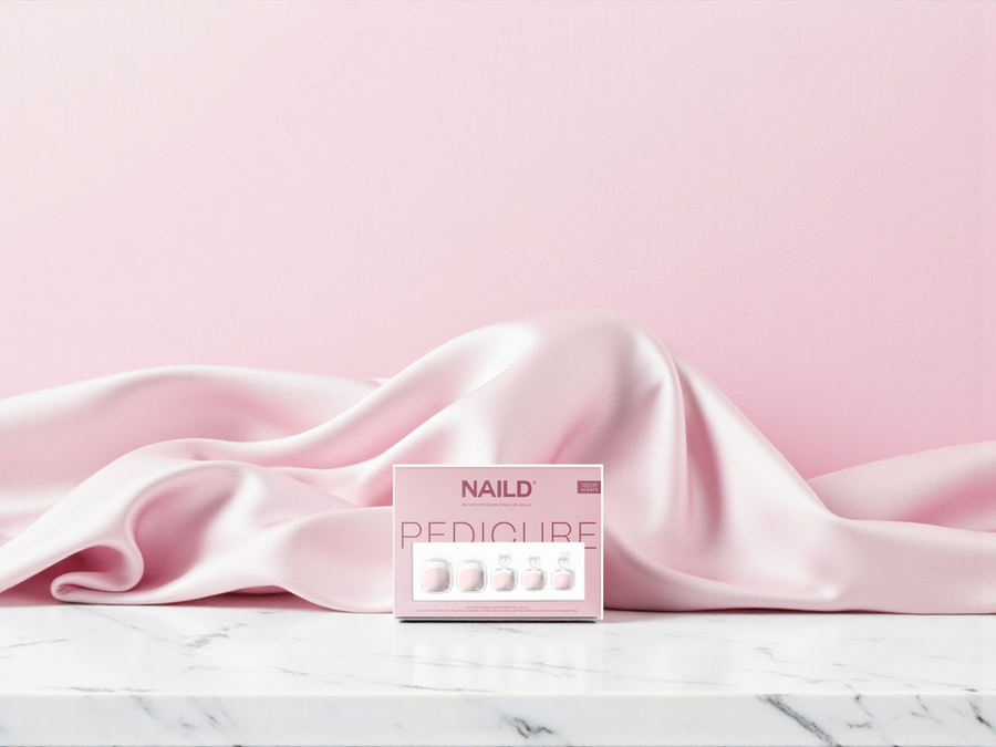NAILD – French Toe Softgel Press-On Nails | Klassische French-Pediküre in Studioqualität