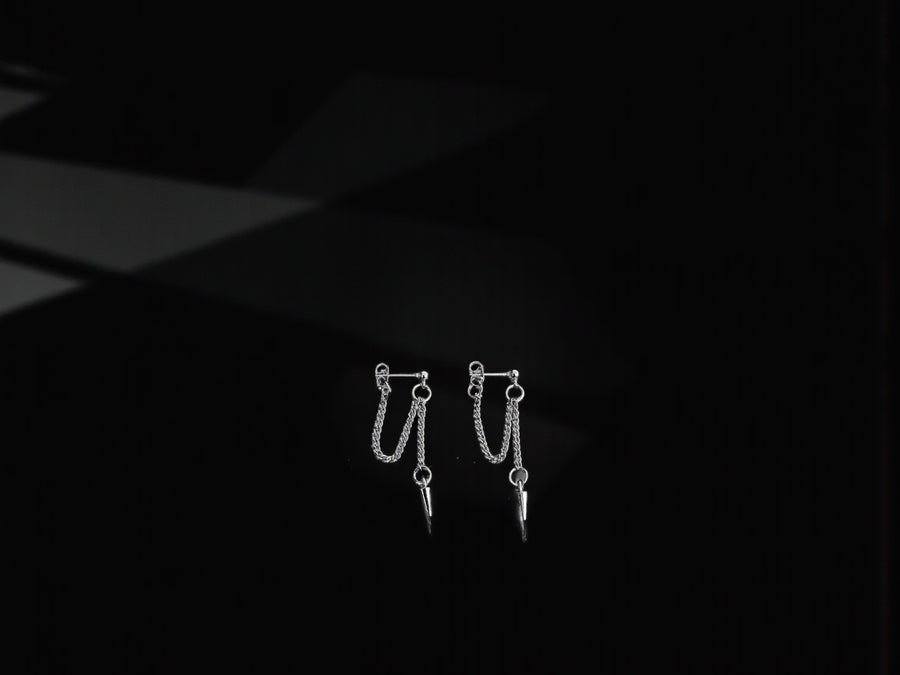 Long & Simple Rivet Chain Ohrringen im Hip-Hop-Style
