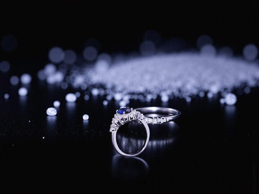 Hochwertiger Damenring mit Blauem Zirkon Beauty Visions