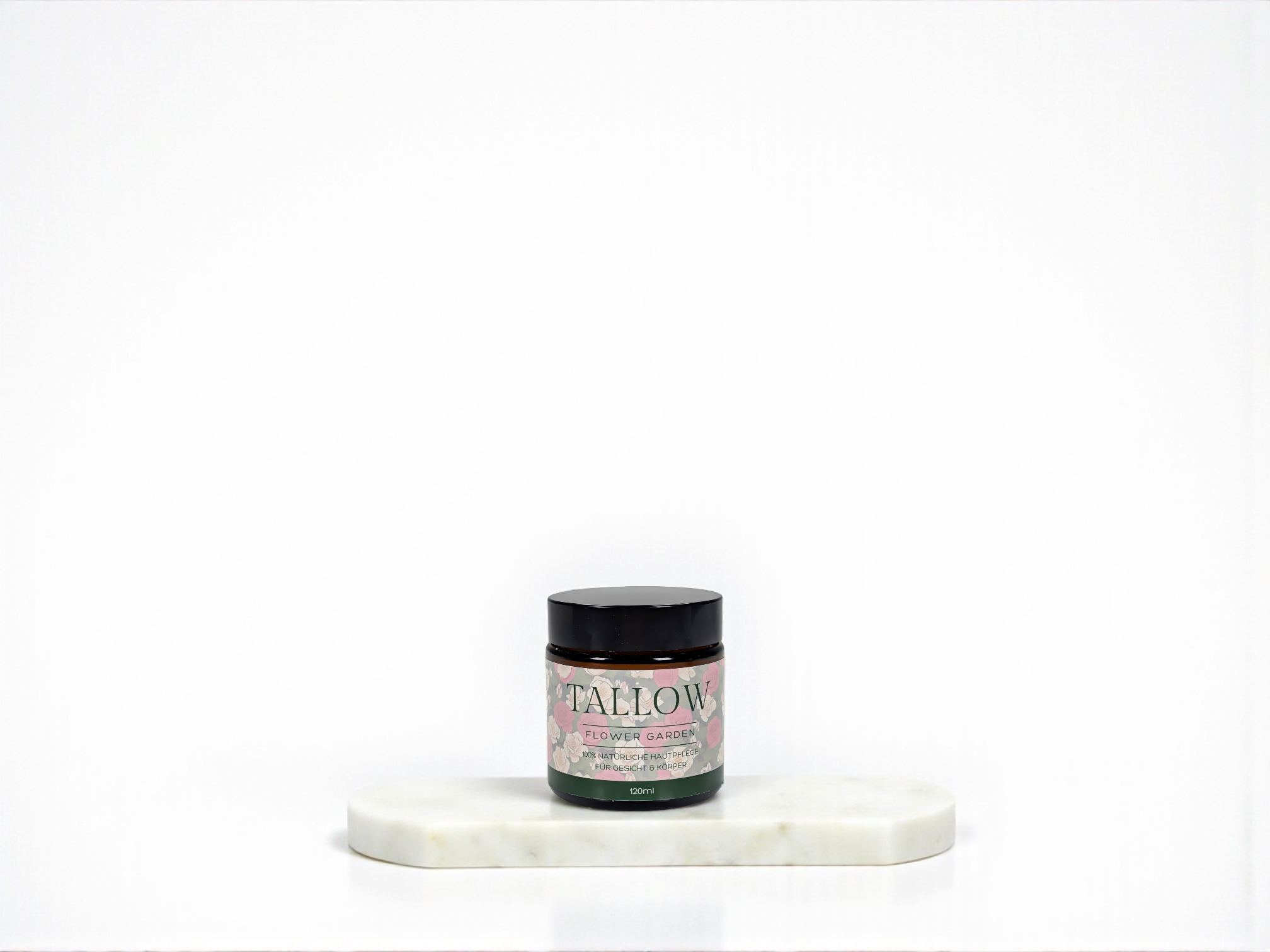 Tallow Care Cream “Flower Garden” 120 ml – rich balm with rose, jasmine & sage aroma