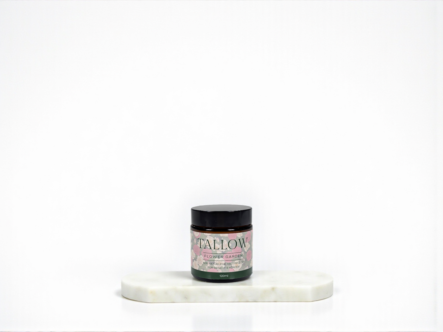 Tallow Pflegecreme „Flower Garden“ 120 ml – reichhaltiger Balsam mit Rosen-, Jasmin- & Salbei-Aroma