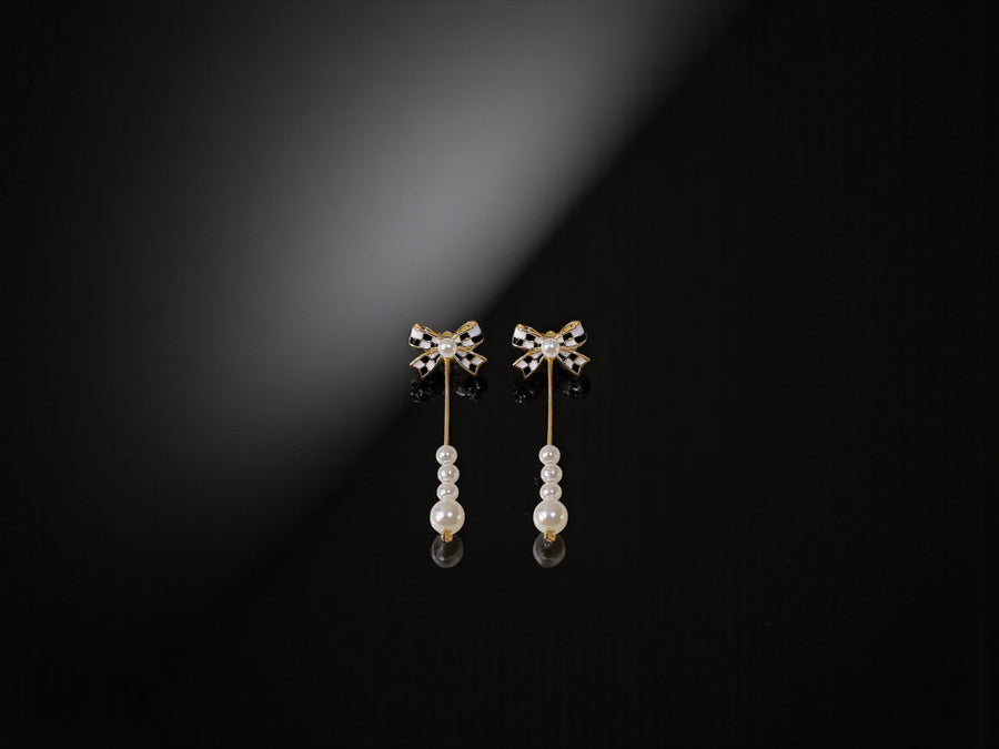 Women's New Pearl Bow Earrings by Beauty Visions