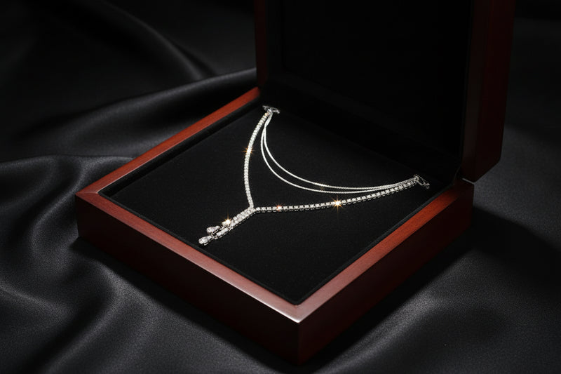 Multi-layer Back Chain – Elegante Rücken-Kette mit Strass für Braut- und Abendkleider