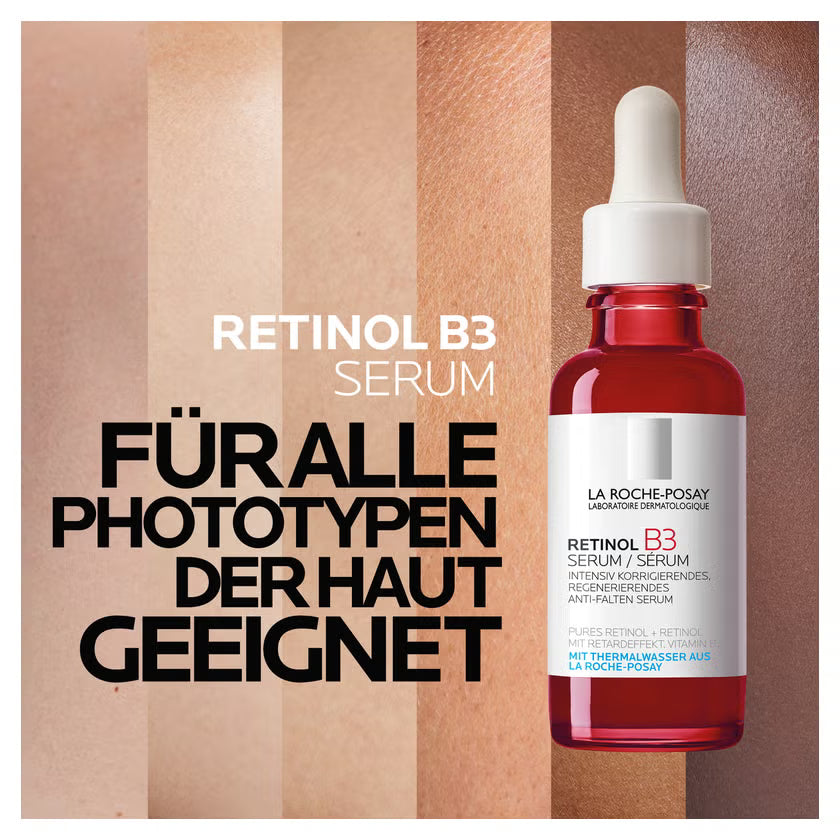 La Roche Posay Retinol 0.3% + Vitamin B3 Serum – Anti-Aging Night Cream against Wrinkles &amp; Tired Skin (30 ml Pipette Bottle)