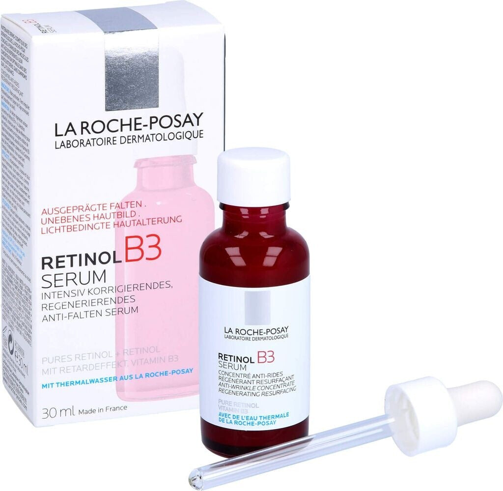 La Roche Posay Retinol 0.3% + Vitamin B3 Serum – Anti-Aging Night Cream against Wrinkles &amp; Tired Skin (30 ml Pipette Bottle)