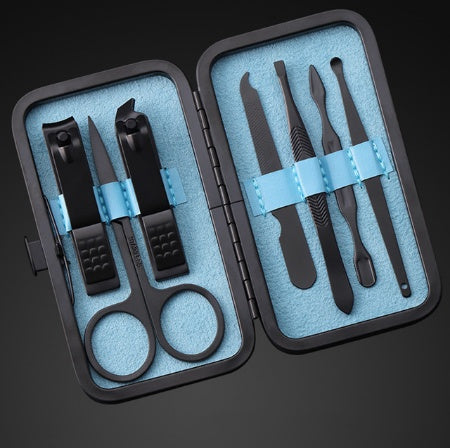 7-piece manicure and eyebrow set
