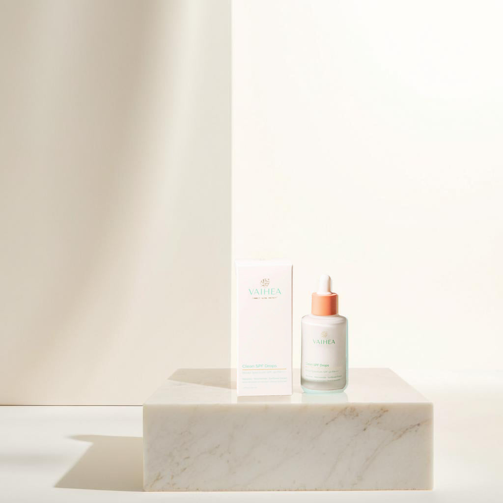 CLEAN SPF DROPS SPF 50 by Vaihea Skincare – Leichte Sonnenpflege mit Niacinamid & Squalan