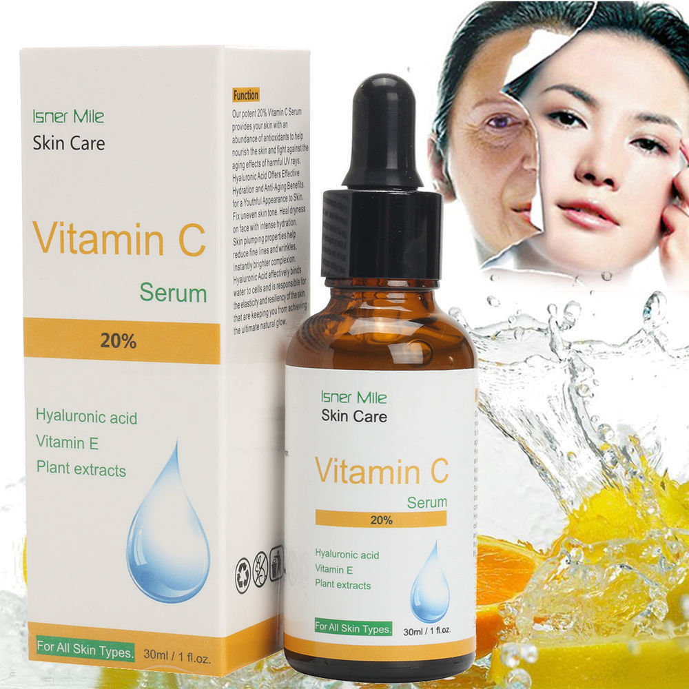 Vitamin C Gesichtsserum – Hautpflege gegen Pigmentflecken, unebenen Hautton & Hautalterung, spendet Feuchtigkeit & strafft (30ml)