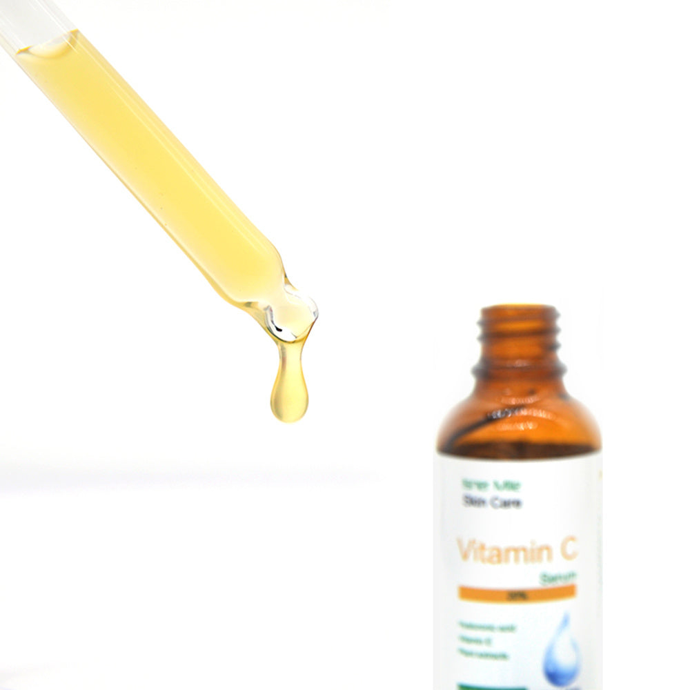 Vitamin C Gesichtsserum – Hautpflege gegen Pigmentflecken, unebenen Hautton & Hautalterung, spendet Feuchtigkeit & strafft (30ml)
