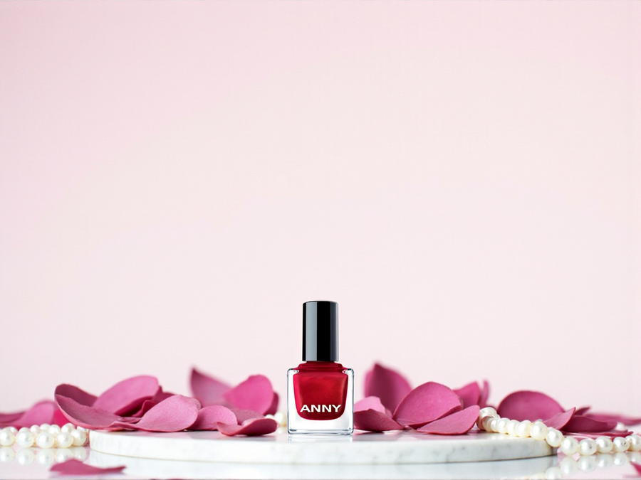 ANNY Nagellack 076 Sunset Love – 15 ml | hochpigmentiertes Rot mit Glanz-Finish