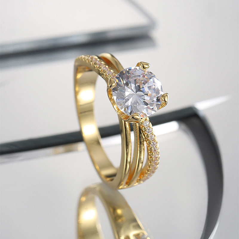 Luxurious zirconia ring in minimalist style -Beauty visions