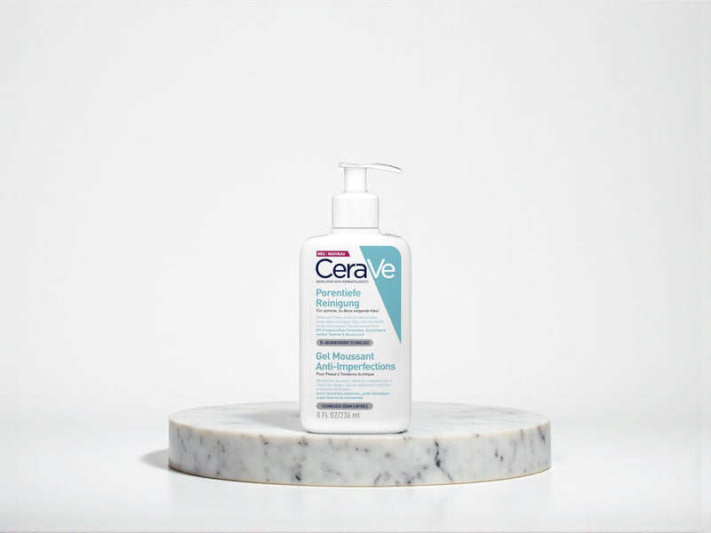 CeraVe Porentiefe Reinigung Gel – Sanftes Gesichtsreinigungsgel für unreine Haut | Entfernt Make-up & überschüssiges Fett