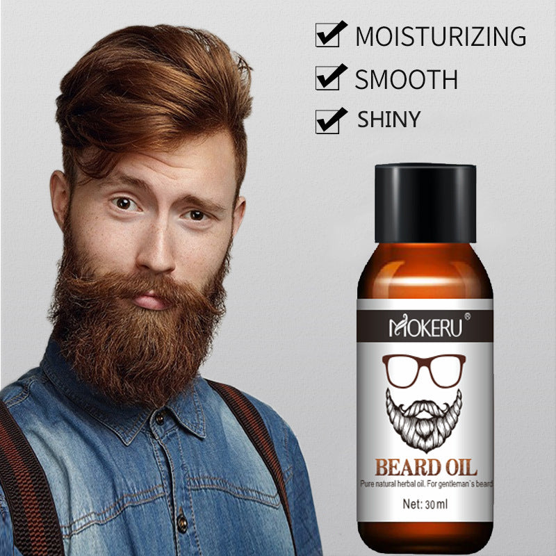 Organic Beard Growth Oil – Natürliches Bartöl mit Argan- & Jojobaöl für Bartwachstum & Pflege (30ml)