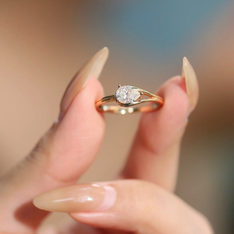 Zirconia Retro Open Ring Women 