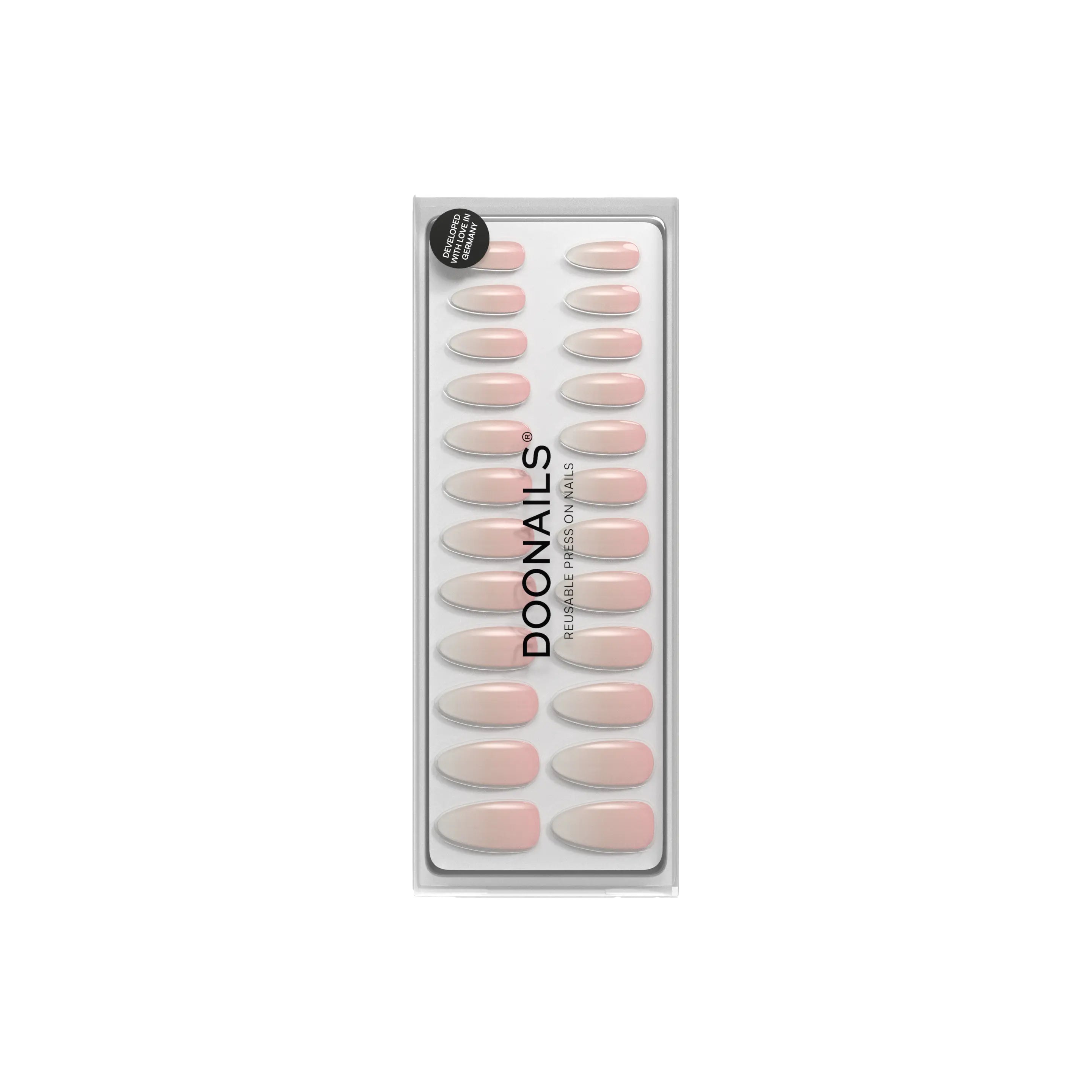 DOONAILS Soft Gel Press Ons „Babyboomer“ – Medium Almond (30 Stk.)
