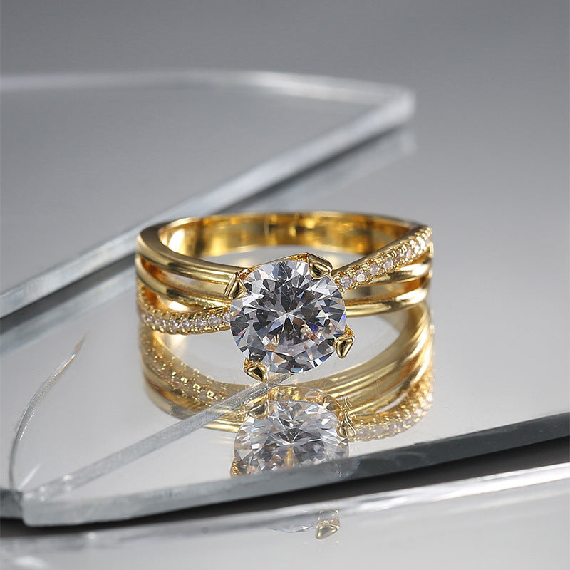 Luxurious zirconia ring in minimalist style -Beauty visions