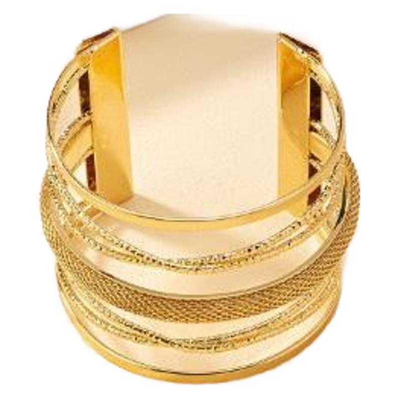 Extravagant metal bracelet in hip-hop punk style