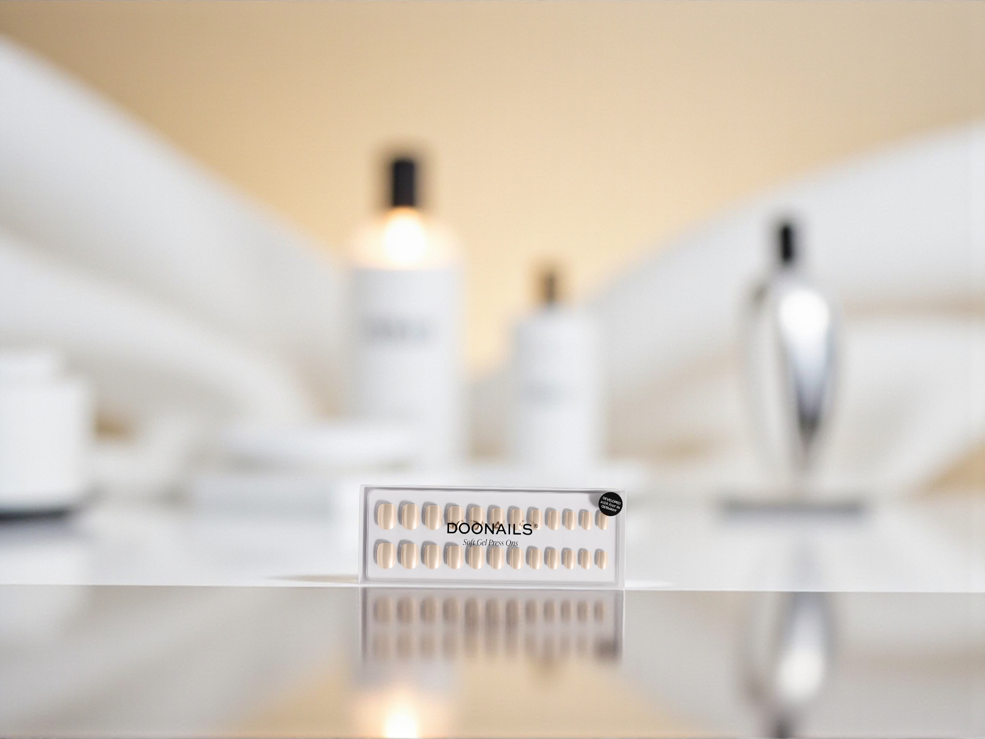 DOONAILS Soft Gel Press Ons „Toffee“ – Extra Short Square (30 Stk.)