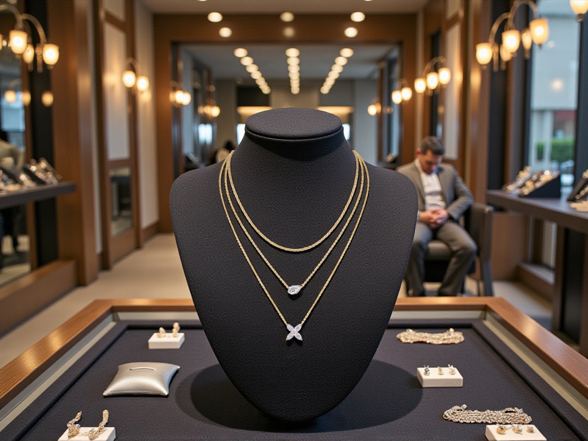 Pear-shaped Inlay Of Top-quality Moissanite, Luxurious And Fashionable, Minimalist Trend Jewelry, Silver Pendant Necklace, Collar Chain, S925 Silver Electroplated With Gold
