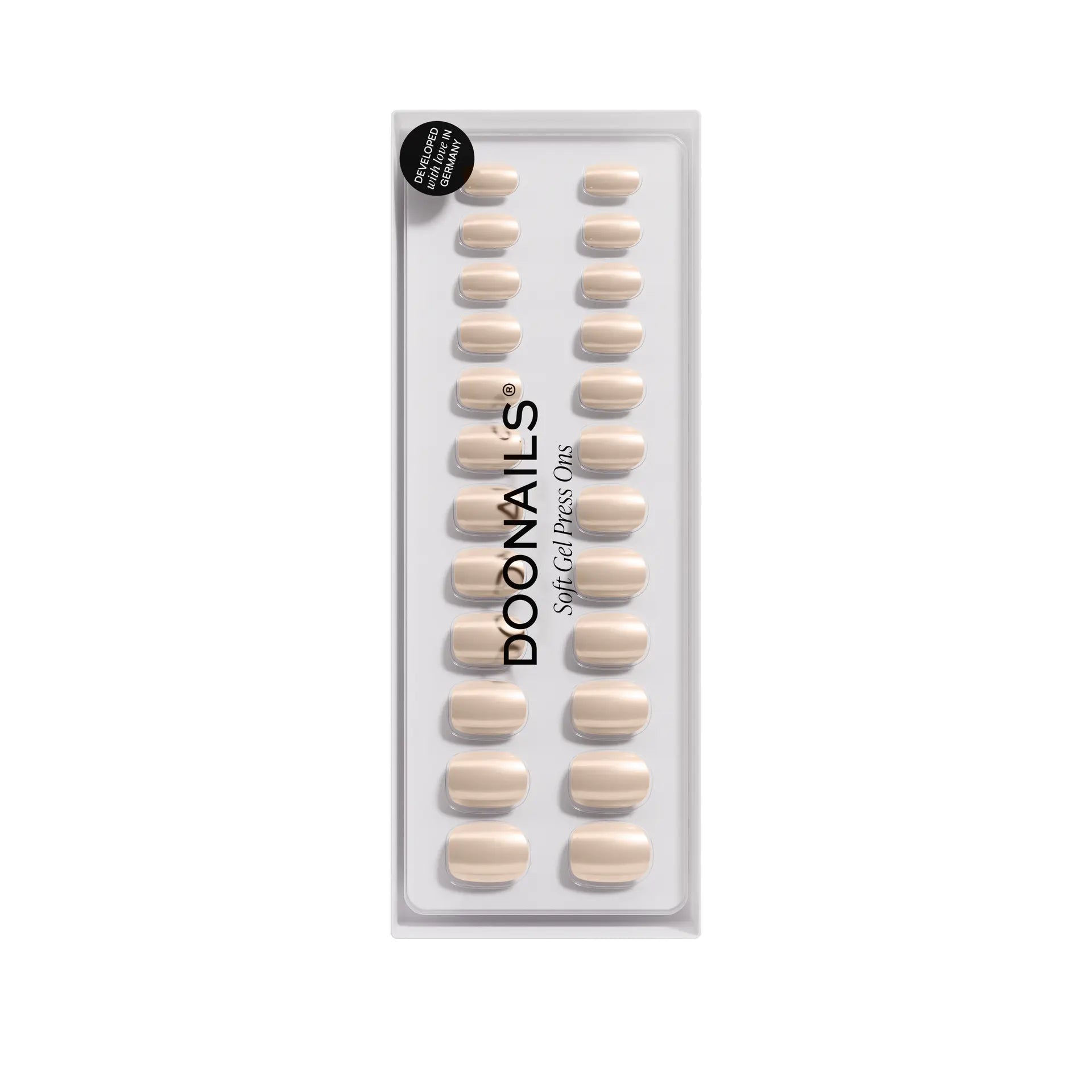DOONAILS Soft Gel Press Ons „Toffee“ – Extra Short Square (30 Stk.)