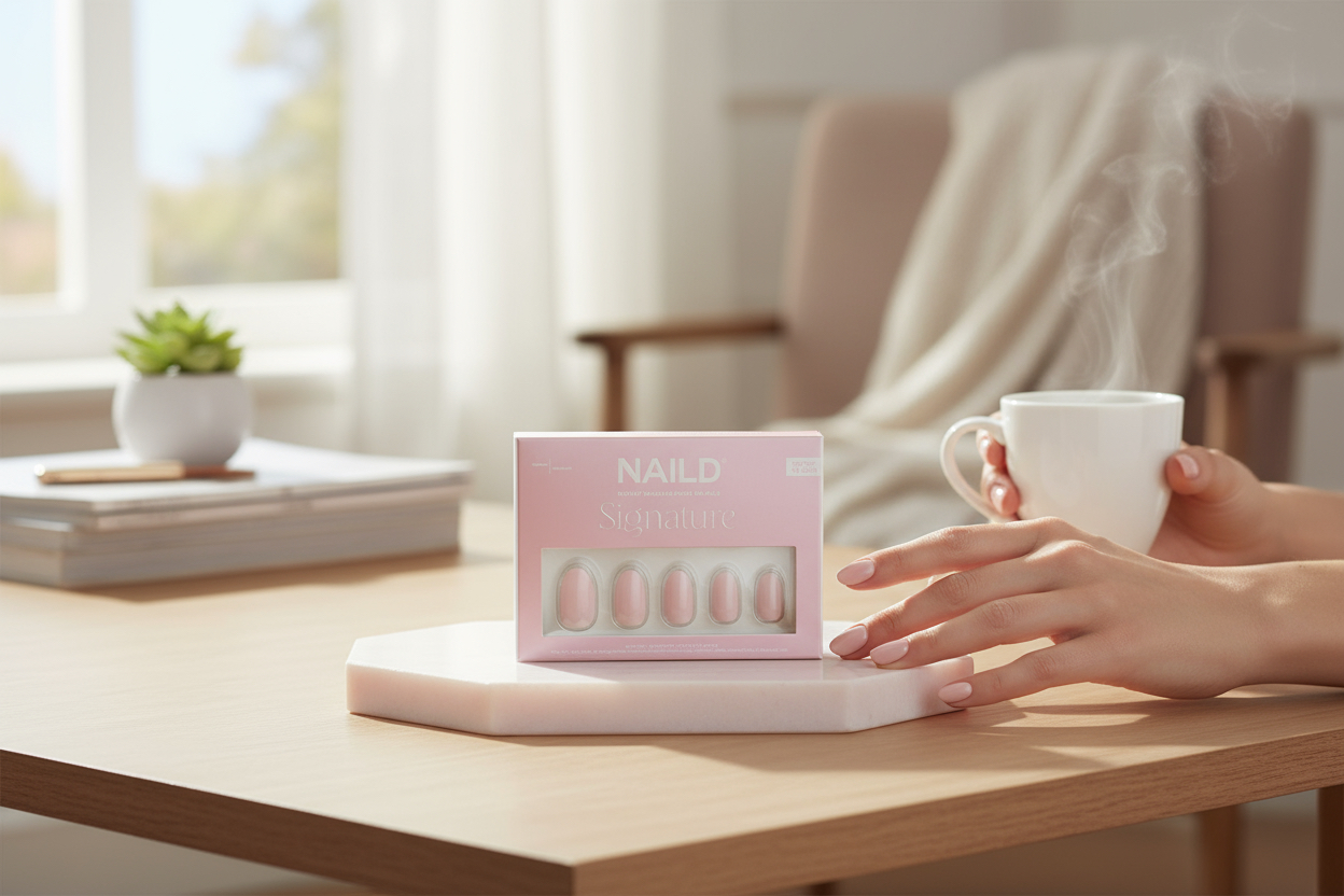 NAILD – Babe Round Softgel Press-On Nails | Wiederverwendbare Gel-Nägel für ein perfektes Salon-Finish