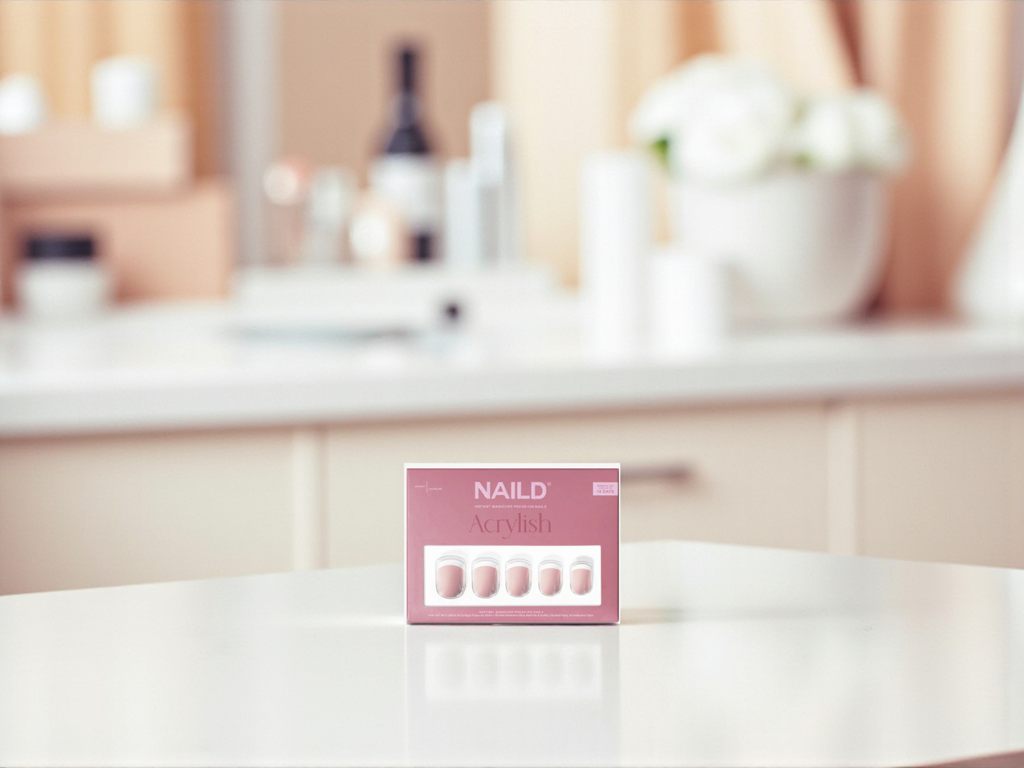 NAILD – French White Short XS Softgel Press-On Nails