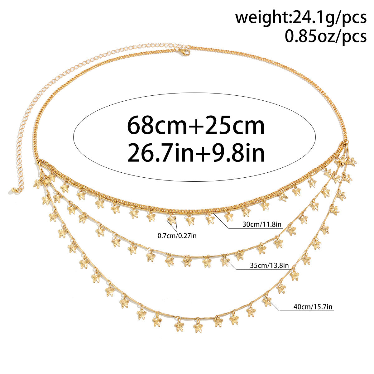 Fashion XINGX Waist Chain Butterfly – Elegante Taillenkette für Damen