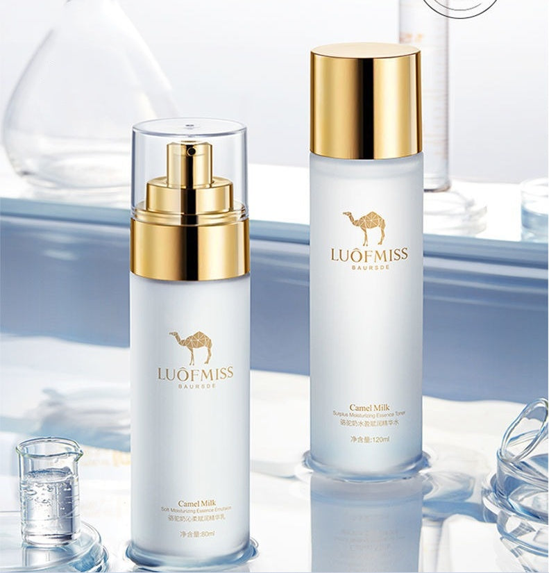 Camel Milk Moisturizing Set – Gesichtspflege-Set mit Kamelmilch & Hyaluronsäure | Feuchtigkeit & Regeneration für trockene Haut