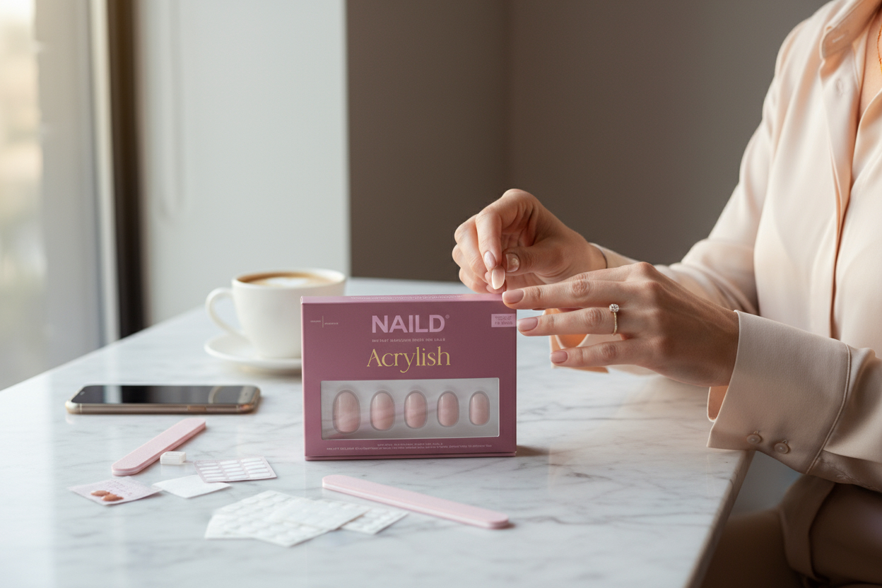 NAILD – Milkshake Round Softgel Press-On Nails | Sanftes Nude-Rosa, zeitlos & elegant
