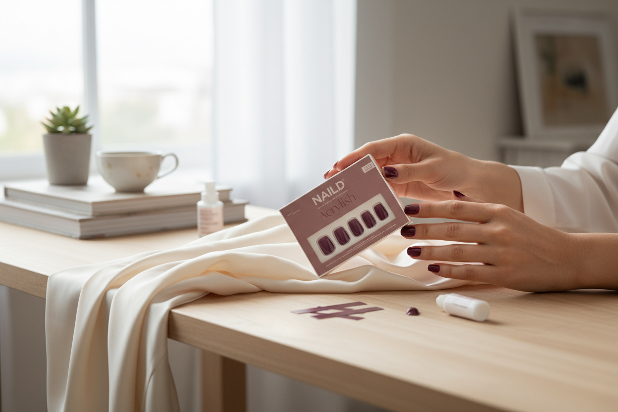 NAILD – Wild Berry Short S Square Softgel Press-On Nails | Intensives Beerenrot, modern & ausdrucksstark
