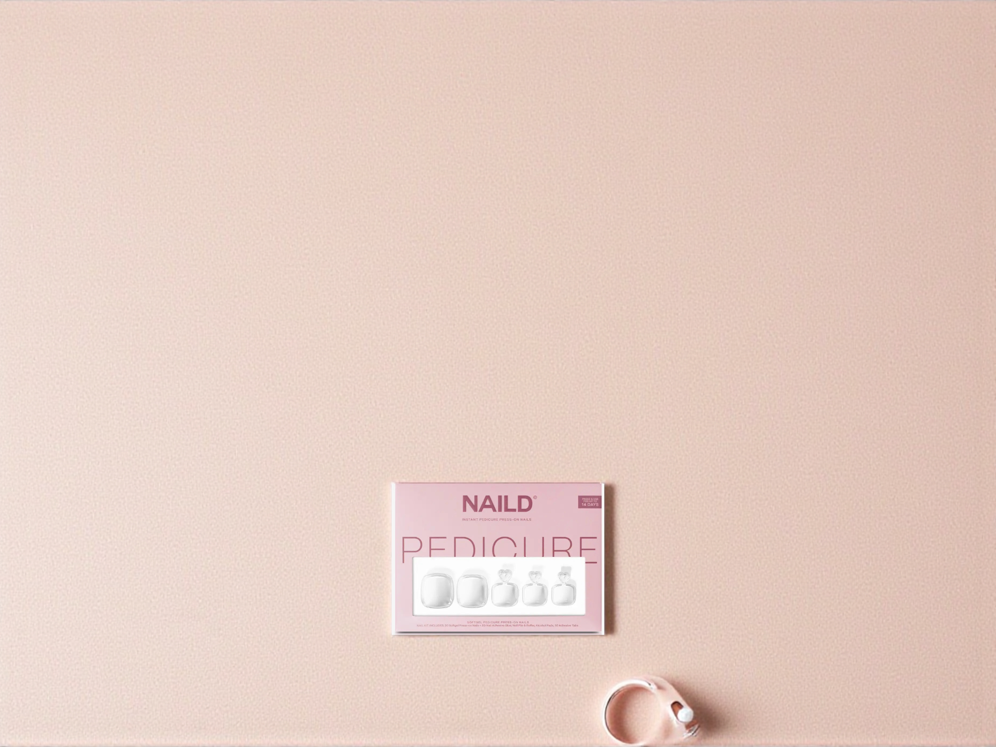 NAILD – White Toe Softgel Press-On Nails | Perfekte Pediküre in Minuten