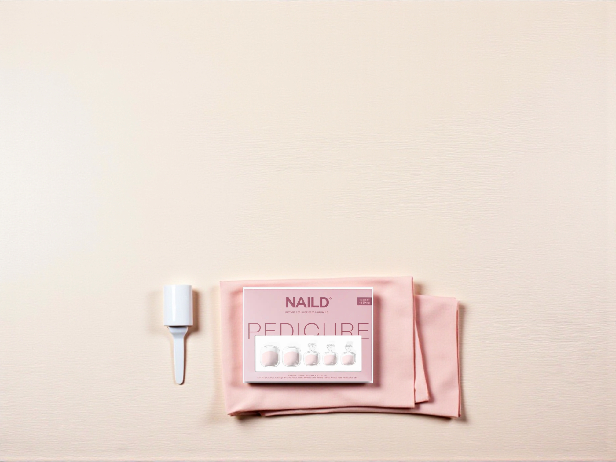 NAILD – French Toe Softgel Press-On Nails | Klassische French-Pediküre in Studioqualität
