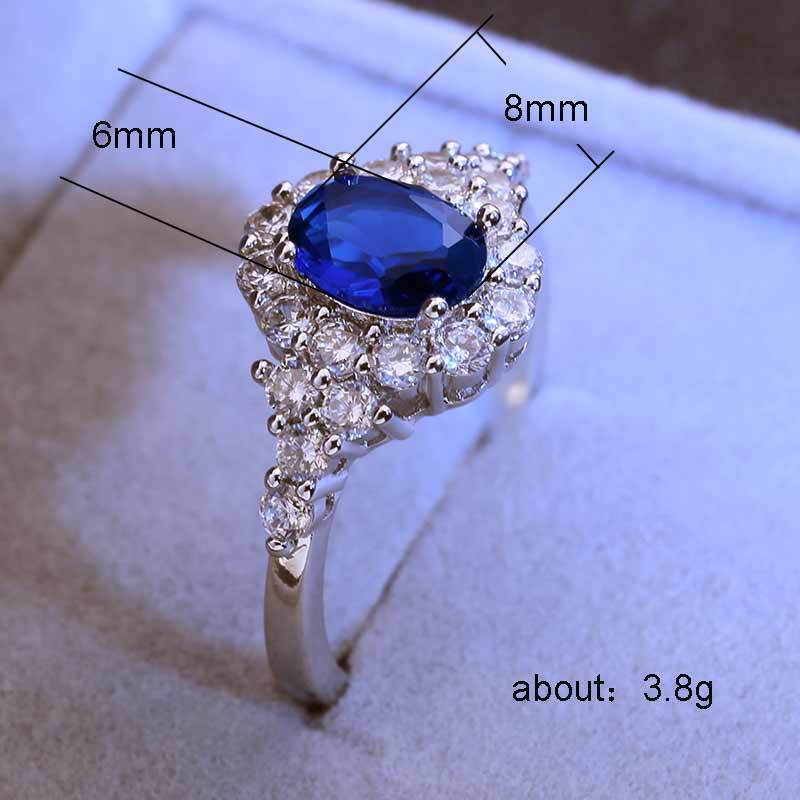 Hochwertiger Damenring mit Blauem Zirkon Beauty Visions