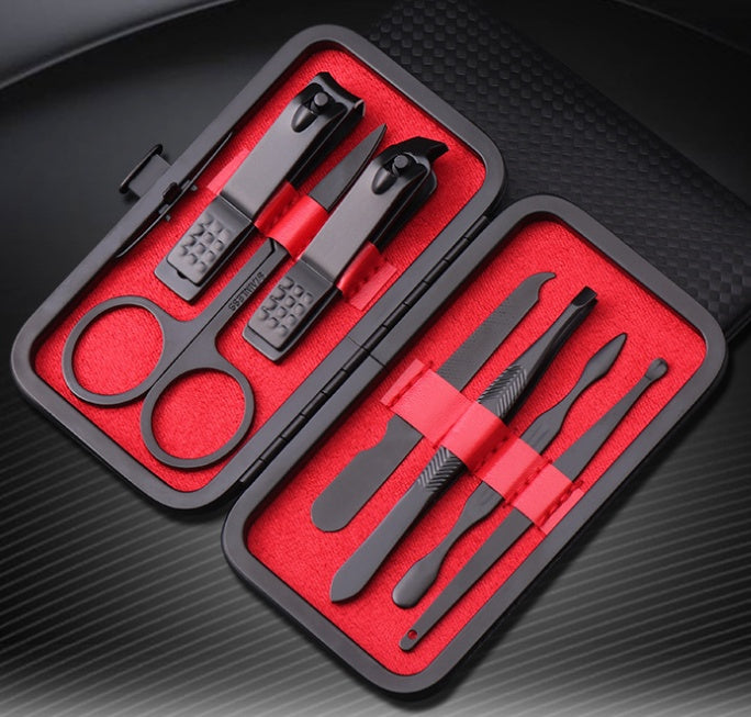 7-piece manicure and eyebrow set