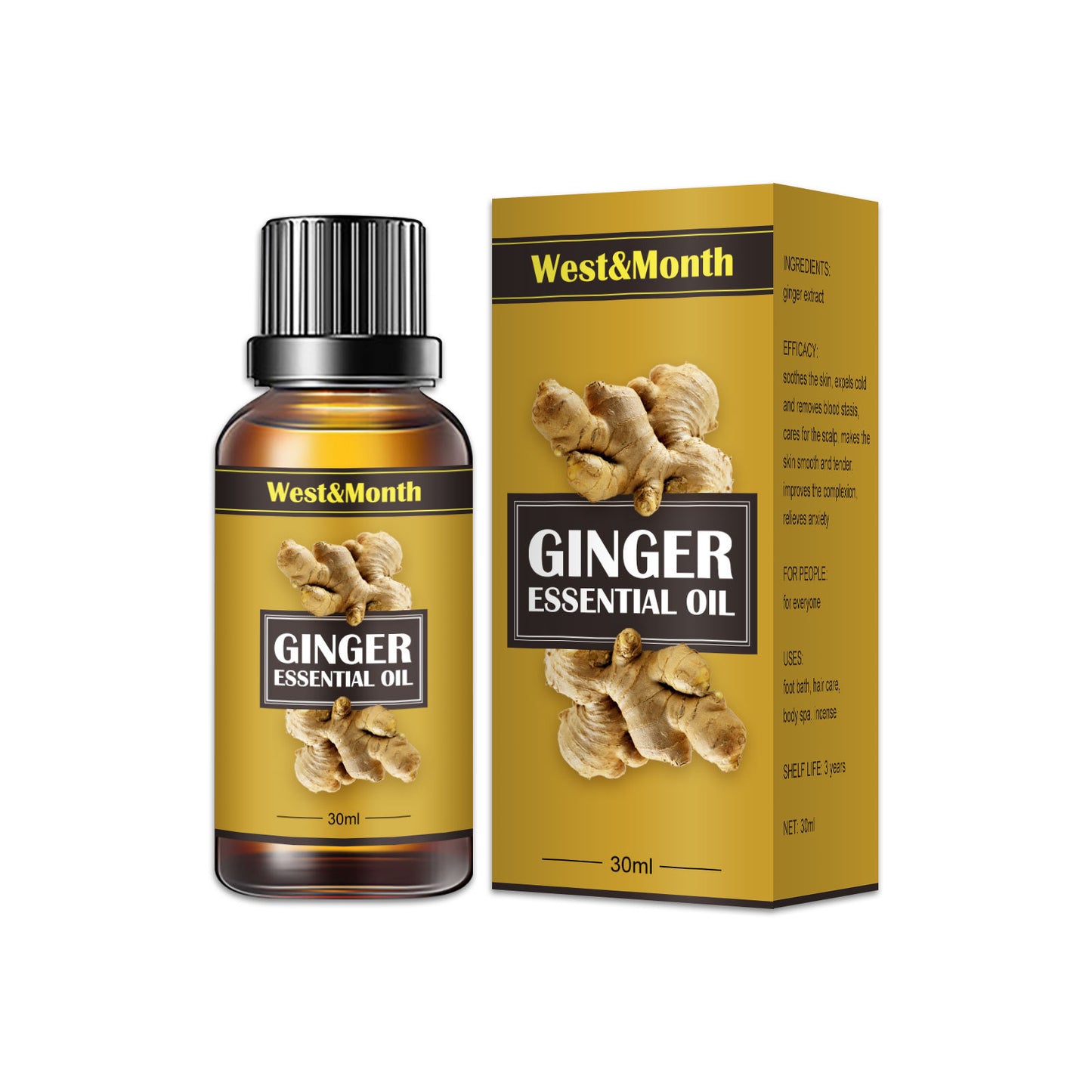 Moisturizing Slimming Body Oil mit Ingwer-Extrakt – Hautstraffendes Körperöl 30 ml