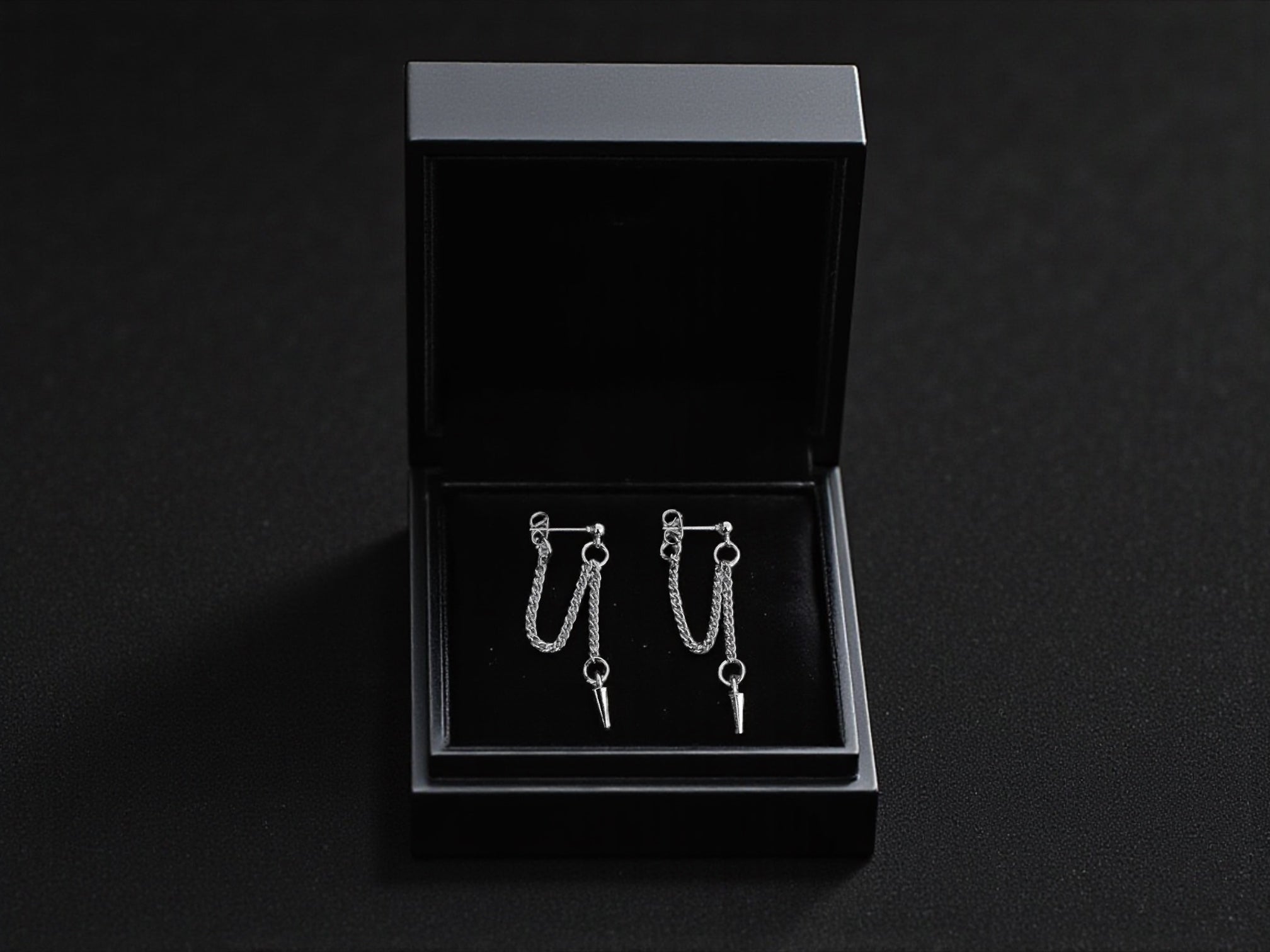 Long &  Simple Rivet Chain Ohrringen im Hip-Hop-Style