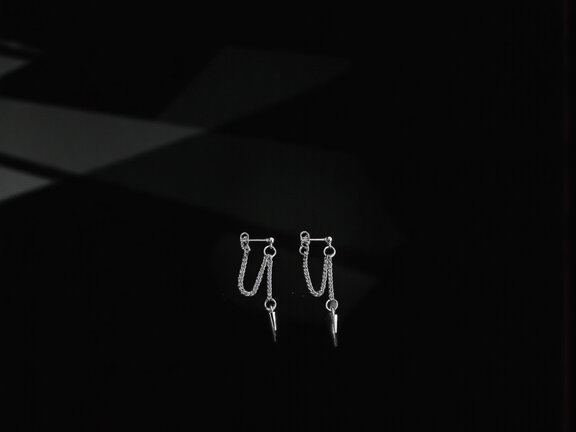 Long &  Simple Rivet Chain Ohrringen im Hip-Hop-Style