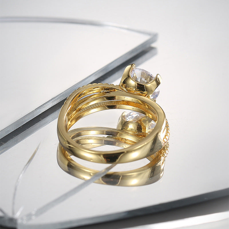 Luxurious zirconia ring in minimalist style -Beauty visions