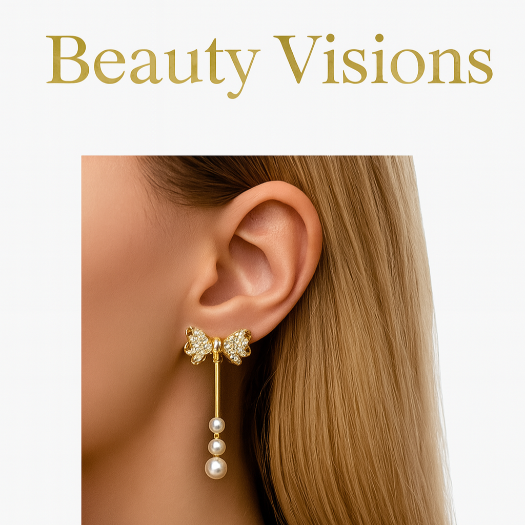 Women's New Pearl Bow Earrings by Beauty Visions