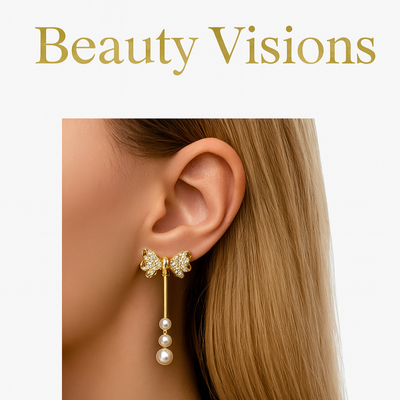 Women's New Pearl Bow Earrings by Beauty Visions
