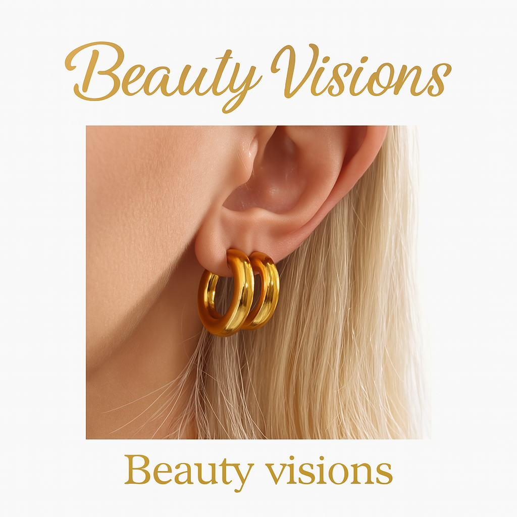 Elegant Minimalist Style C-förmige Ohrringe mit 18K Vergoldung Beauty Visions