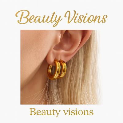 Elegant Minimalist Style C-förmige Ohrringe mit 18K Vergoldung Beauty Visions