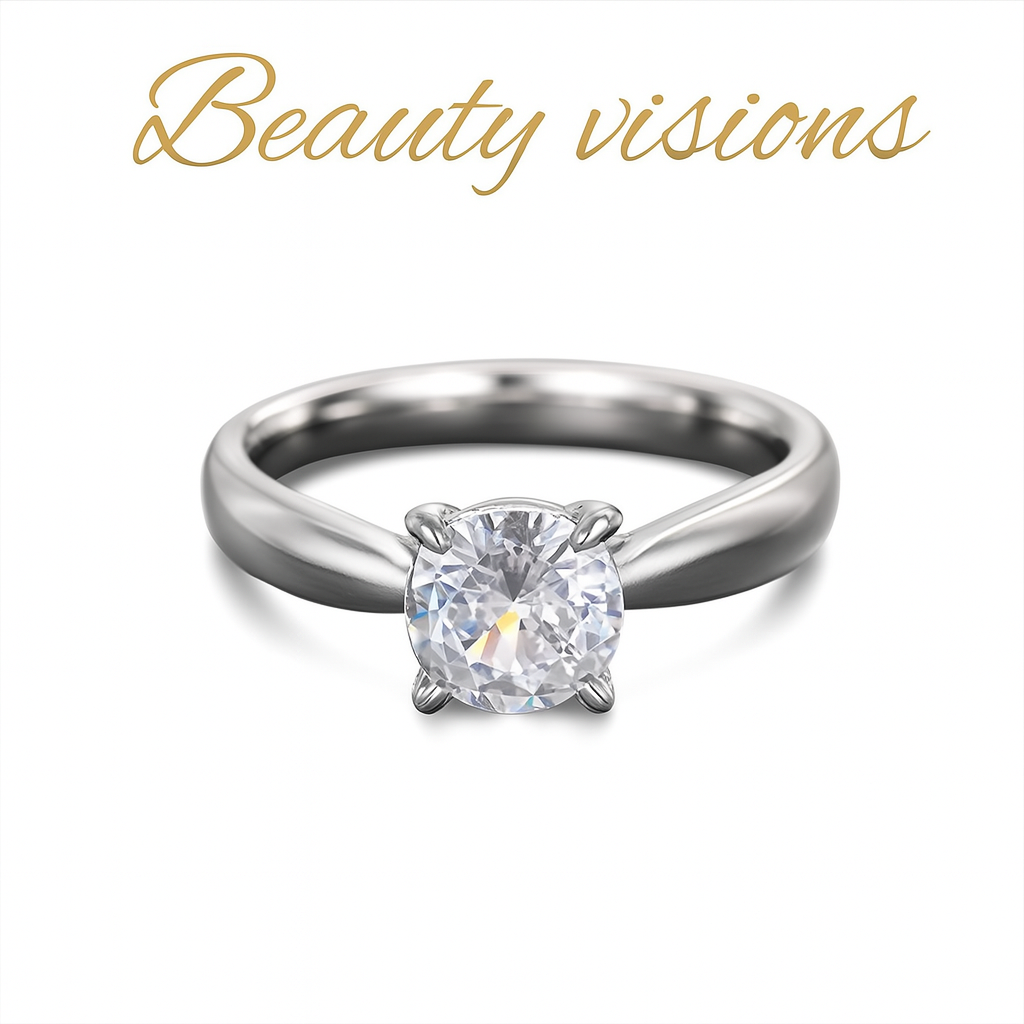 “Four Claw Ring” in stylish white gold -Beauty Visions