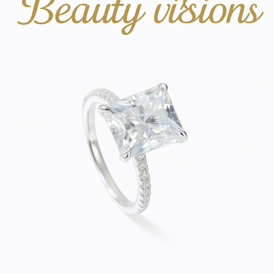 4 Carat Radiant925 Silver Moissanite Ring 