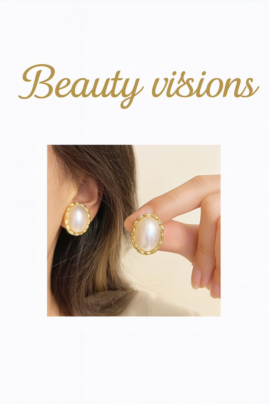 Simple Fashion Twist Oval Pearl Clip Earrings 