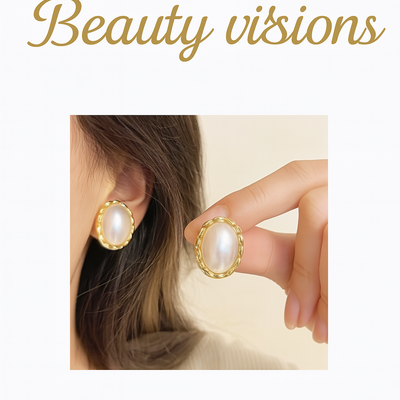 Simple Fashion Twist Oval Pearl Ohrclips